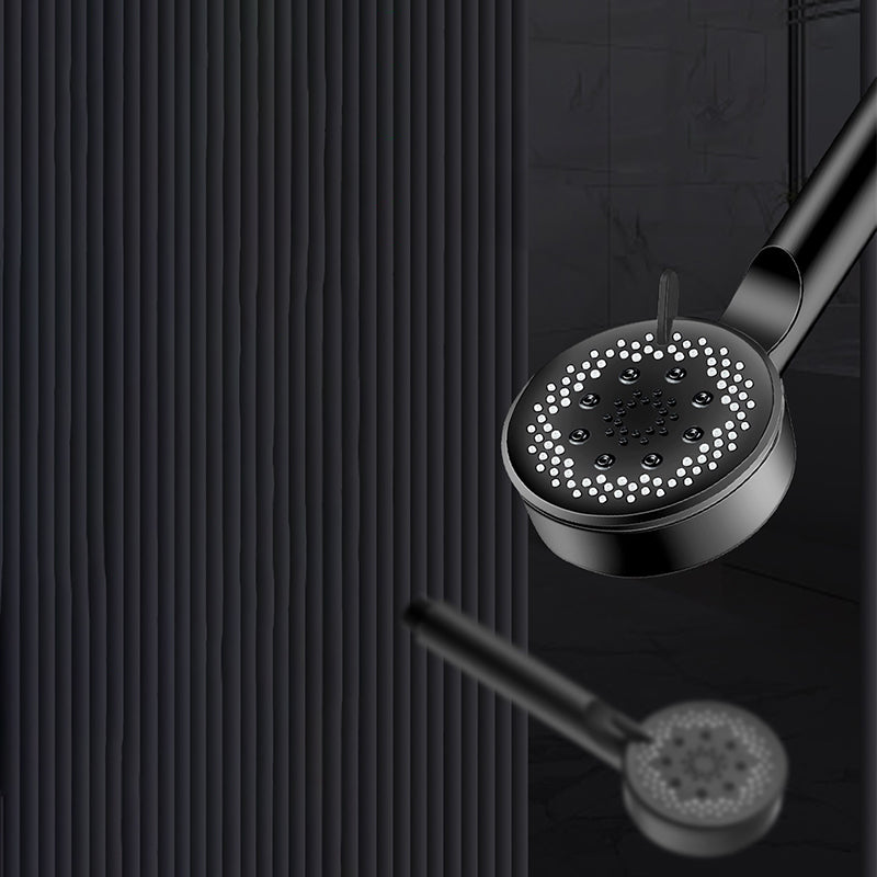 Classic Plastic Shower Head 5 Setting Round Handheld Shower Heads Clearhalo 'Bathroom Remodel & Bathroom Fixtures' 'Home Improvement' 'home_improvement' 'home_improvement_shower_heads' 'Shower Heads' 'shower_heads' 'Showers & Bathtubs Plumbing' 'Showers & Bathtubs' 7065225