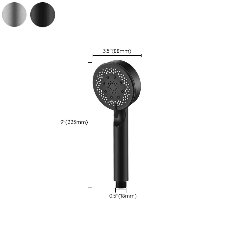 Classic Plastic Shower Head 5 Setting Round Handheld Shower Heads Clearhalo 'Bathroom Remodel & Bathroom Fixtures' 'Home Improvement' 'home_improvement' 'home_improvement_shower_heads' 'Shower Heads' 'shower_heads' 'Showers & Bathtubs Plumbing' 'Showers & Bathtubs' 7065236