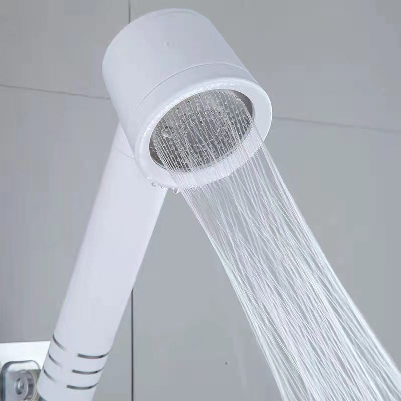Contemporary Shower Head Combo White Adjustable Handheld Shower Head Clearhalo 'Bathroom Remodel & Bathroom Fixtures' 'Home Improvement' 'home_improvement' 'home_improvement_shower_heads' 'Shower Heads' 'shower_heads' 'Showers & Bathtubs Plumbing' 'Showers & Bathtubs' 7065245