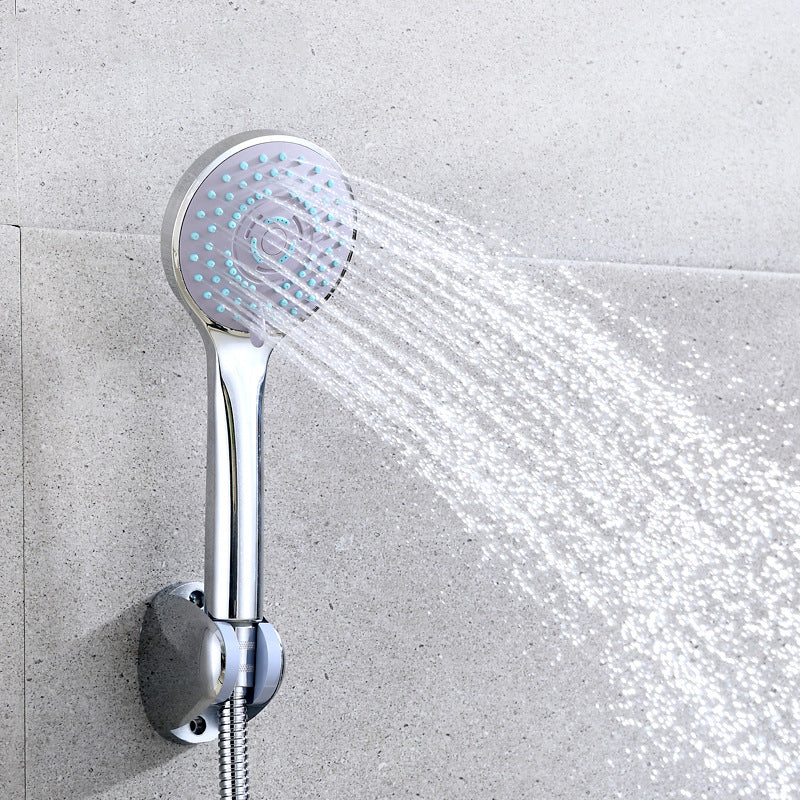 Metal Chrome Hand Shower Modern Rain Fall Handheld Shower Head Clearhalo 'Bathroom Remodel & Bathroom Fixtures' 'Home Improvement' 'home_improvement' 'home_improvement_shower_heads' 'Shower Heads' 'shower_heads' 'Showers & Bathtubs Plumbing' 'Showers & Bathtubs' 7065261