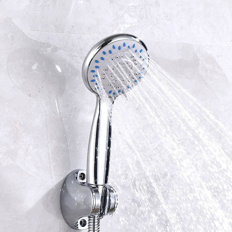 Adjustable Shower Heads Modern Rain Fall Contemporary Shower Head Combo Silver Clearhalo 'Bathroom Remodel & Bathroom Fixtures' 'Home Improvement' 'home_improvement' 'home_improvement_shower_heads' 'Shower Heads' 'shower_heads' 'Showers & Bathtubs Plumbing' 'Showers & Bathtubs' 7065282