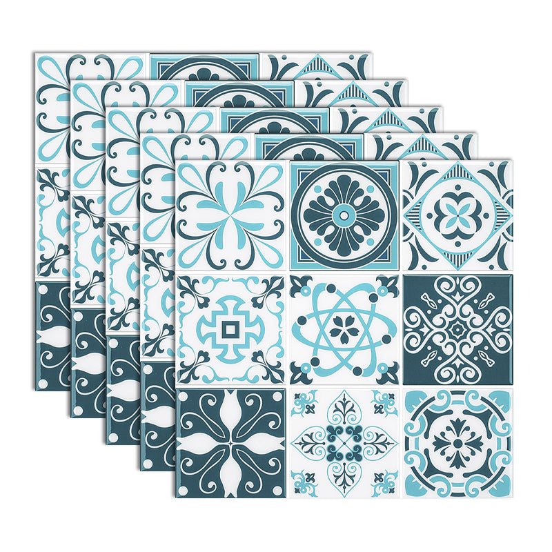 Square Subway Tile Water Resistant Peel & Stick Tile for Kitchen Backsplash Blue Clearhalo 'Flooring 'Home Improvement' 'home_improvement' 'home_improvement_peel_stick_blacksplash' 'Peel & Stick Backsplash Tile' 'peel_stick_blacksplash' 'Walls & Ceilings' Walls and Ceiling' 7065319