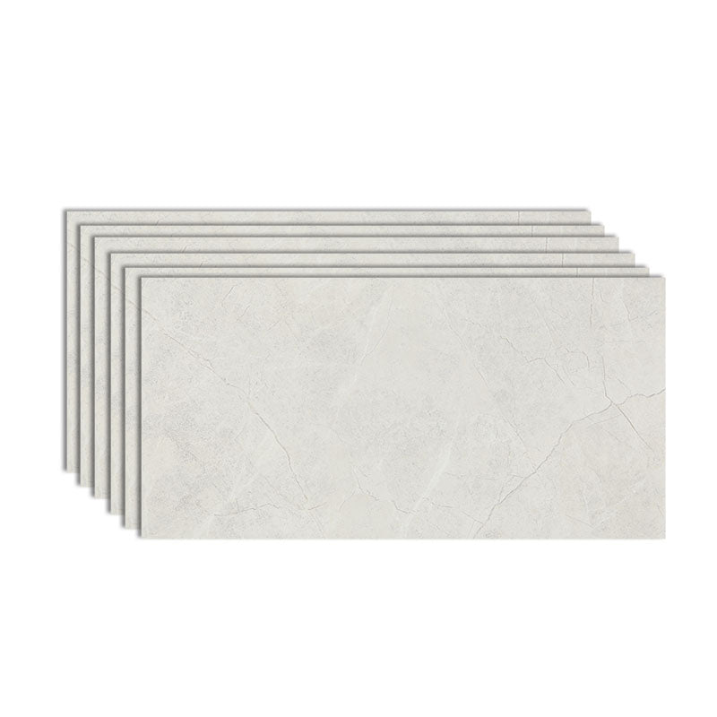 Rectangle Floor Tile Straight Edge Marble Texture Effect Design Floor Tile Light Gray-White Clearhalo 'Floor Tiles & Wall Tiles' 'floor_tiles_wall_tiles' 'Flooring 'Home Improvement' 'home_improvement' 'home_improvement_floor_tiles_wall_tiles' Walls and Ceiling' 7065360