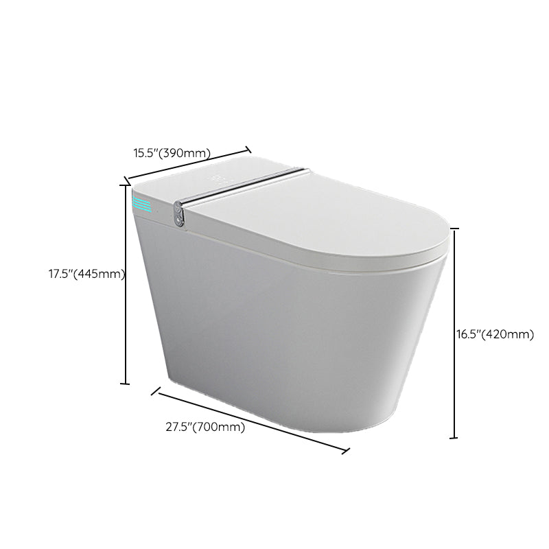 Contemporary Floor Mounted Flush Toilet Heated Seat Included Urine Toilet for Bathroom Clearhalo 'Bathroom Remodel & Bathroom Fixtures' 'Home Improvement' 'home_improvement' 'home_improvement_toilets' 'Toilets & Bidets' 'Toilets' 7065437