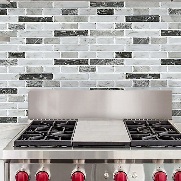 Modern Peel & Stick Field Tile PVC Staggered Joint Peel & Stick Subway Tile Clearhalo 'Flooring 'Home Improvement' 'home_improvement' 'home_improvement_peel_stick_blacksplash' 'Peel & Stick Backsplash Tile' 'peel_stick_blacksplash' 'Walls & Ceilings' Walls and Ceiling' 7065909