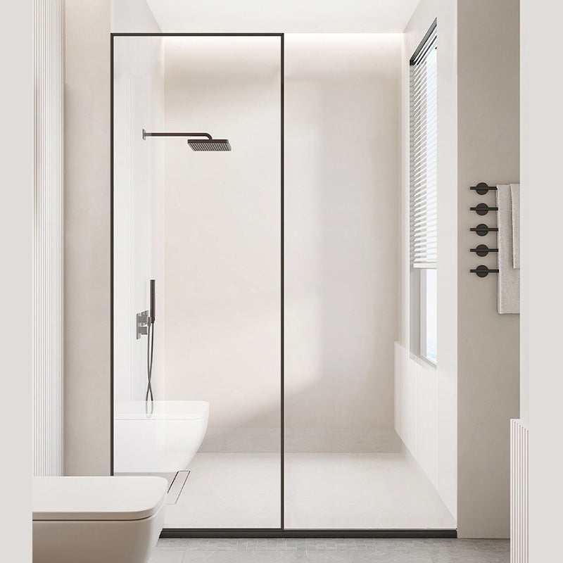 Fixed Full Frame Shower Screen Half Partition Bathroom Shower Screen Clearhalo 'Bathroom Remodel & Bathroom Fixtures' 'Home Improvement' 'home_improvement' 'home_improvement_shower_tub_doors' 'Shower and Tub Doors' 'shower_tub_doors' 'Showers & Bathtubs' 7065979