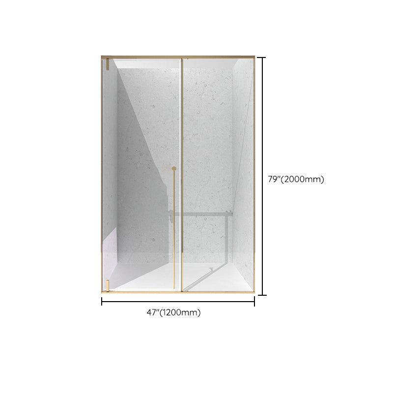 Semi Frameless Tempered Glass Shower Door Pivot Shower Doors Clearhalo 'Bathroom Remodel & Bathroom Fixtures' 'Home Improvement' 'home_improvement' 'home_improvement_shower_tub_doors' 'Shower and Tub Doors' 'shower_tub_doors' 'Showers & Bathtubs' 7066068