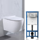 Modern White Ceramic Flush Toilet Wall Hung Urine Toilet with Seat for Bathroom 14"L x 19"W x 13"H Toilet with High Tanker Clearhalo 'Bathroom Remodel & Bathroom Fixtures' 'Home Improvement' 'home_improvement' 'home_improvement_toilets' 'Toilets & Bidets' 'Toilets' 7069530