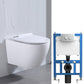 Modern White Ceramic Flush Toilet Wall Hung Urine Toilet with Seat for Bathroom 14"L x 21"W x 13"H Toilet with Freestanding Tanker Clearhalo 'Bathroom Remodel & Bathroom Fixtures' 'Home Improvement' 'home_improvement' 'home_improvement_toilets' 'Toilets & Bidets' 'Toilets' 7069536