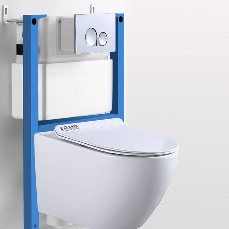 Modern White Ceramic Flush Toilet Wall Hung Urine Toilet with Seat for Bathroom Clearhalo 'Bathroom Remodel & Bathroom Fixtures' 'Home Improvement' 'home_improvement' 'home_improvement_toilets' 'Toilets & Bidets' 'Toilets' 7069539