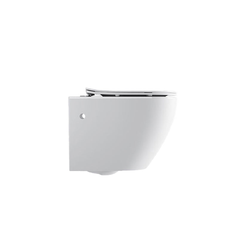 Modern White Ceramic Flush Toilet Wall Hung Urine Toilet with Seat for Bathroom 14"L x 20"W x 13"H Toilet Only Clearhalo 'Bathroom Remodel & Bathroom Fixtures' 'Home Improvement' 'home_improvement' 'home_improvement_toilets' 'Toilets & Bidets' 'Toilets' 7069540