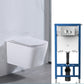 Modern White Ceramic Flush Toilet Wall Hung Urine Toilet with Seat for Bathroom 13"L x 21"W x 13"H Toilet with High Tanker Clearhalo 'Bathroom Remodel & Bathroom Fixtures' 'Home Improvement' 'home_improvement' 'home_improvement_toilets' 'Toilets & Bidets' 'Toilets' 7069549