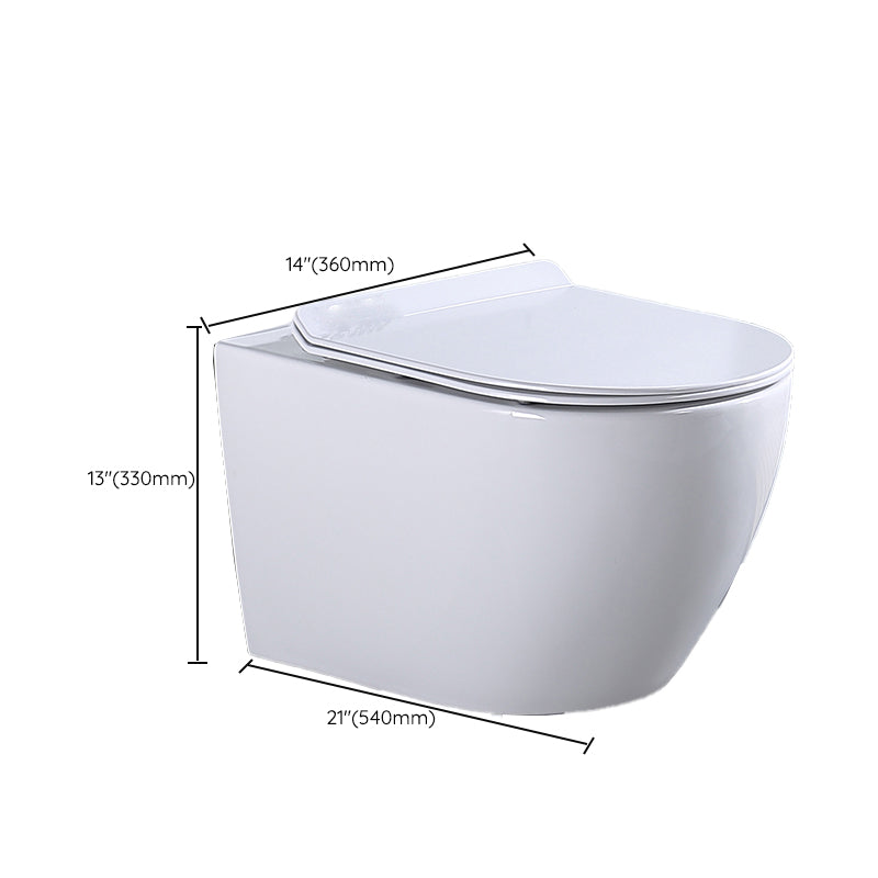 Modern White Ceramic Flush Toilet Wall Hung Urine Toilet with Seat for Bathroom Clearhalo 'Bathroom Remodel & Bathroom Fixtures' 'Home Improvement' 'home_improvement' 'home_improvement_toilets' 'Toilets & Bidets' 'Toilets' 7069554