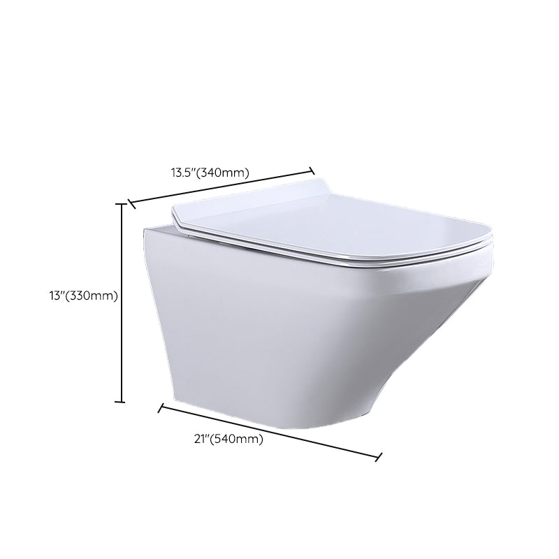 Modern White Ceramic Flush Toilet Wall Hung Urine Toilet with Seat for Bathroom Clearhalo 'Bathroom Remodel & Bathroom Fixtures' 'Home Improvement' 'home_improvement' 'home_improvement_toilets' 'Toilets & Bidets' 'Toilets' 7069556