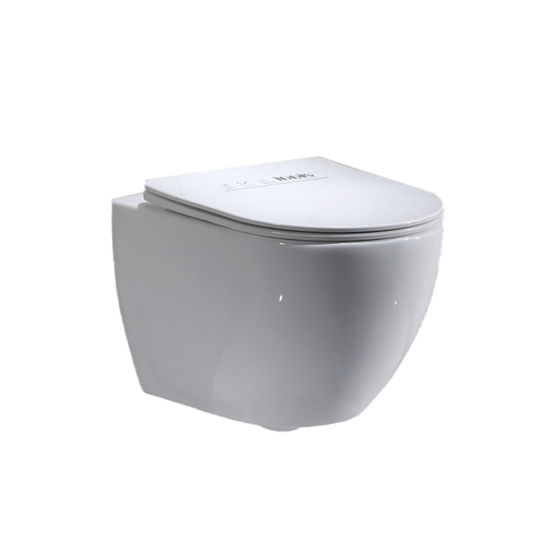 Modern Ceramic Flush Toilet Wall Hung White Toilet Bowl for Washroom Clearhalo 'Bathroom Remodel & Bathroom Fixtures' 'Home Improvement' 'home_improvement' 'home_improvement_toilets' 'Toilets & Bidets' 'Toilets' 7069567
