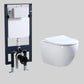 Modern Ceramic Flush Toilet Wall Hung White Toilet Bowl for Washroom Plastic 14"L x 20"W x 13"H Toilet & Thin Tanker Clearhalo 'Bathroom Remodel & Bathroom Fixtures' 'Home Improvement' 'home_improvement' 'home_improvement_toilets' 'Toilets & Bidets' 'Toilets' 7069568