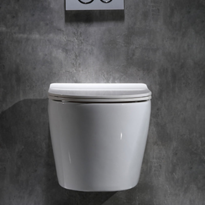 Modern Ceramic Flush Toilet Wall Hung White Toilet Bowl for Washroom Clearhalo 'Bathroom Remodel & Bathroom Fixtures' 'Home Improvement' 'home_improvement' 'home_improvement_toilets' 'Toilets & Bidets' 'Toilets' 7069569