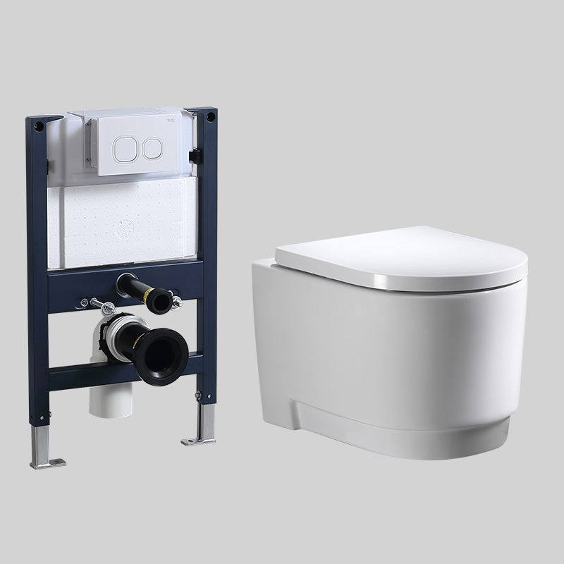Modern Ceramic Flush Toilet Wall Hung White Toilet Bowl for Washroom UF 15"L x 20"W x 13"H Toilet with Low Tanker Clearhalo 'Bathroom Remodel & Bathroom Fixtures' 'Home Improvement' 'home_improvement' 'home_improvement_toilets' 'Toilets & Bidets' 'Toilets' 7069580