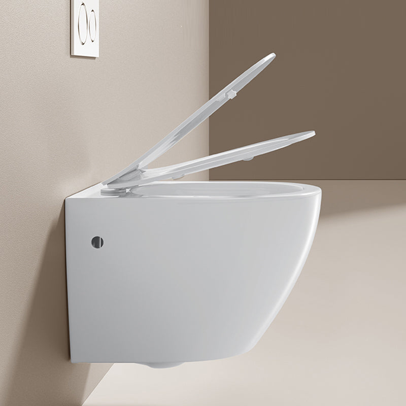 Modern Ceramic Flush Toilet Wall Hung Urine Toilet with Slow Close Seat for Washroom Clearhalo 'Bathroom Remodel & Bathroom Fixtures' 'Home Improvement' 'home_improvement' 'home_improvement_toilets' 'Toilets & Bidets' 'Toilets' 7069586