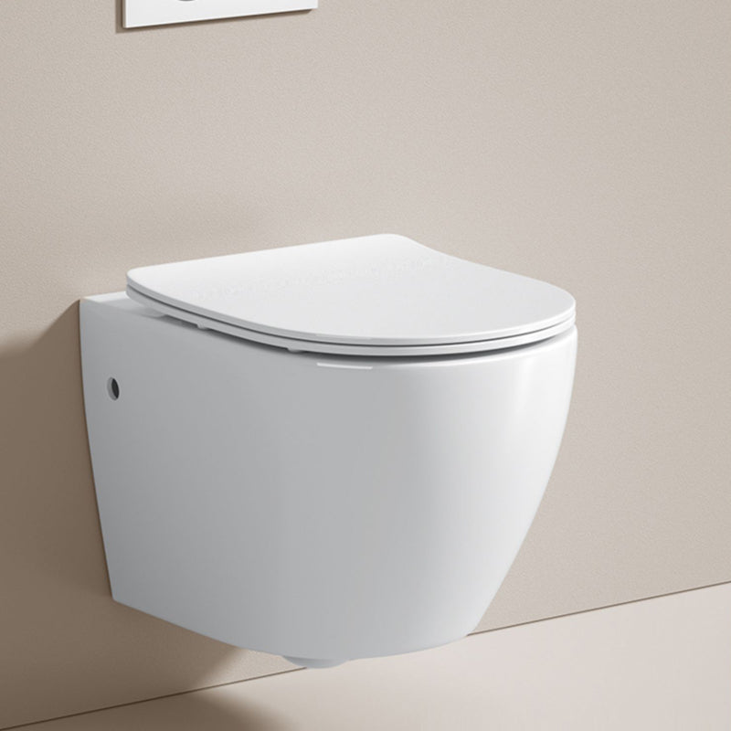 Modern Ceramic Flush Toilet Wall Hung Urine Toilet with Slow Close Seat for Washroom Clearhalo 'Bathroom Remodel & Bathroom Fixtures' 'Home Improvement' 'home_improvement' 'home_improvement_toilets' 'Toilets & Bidets' 'Toilets' 7069588