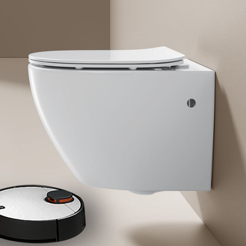 Modern Ceramic Flush Toilet Wall Hung Urine Toilet with Slow Close Seat for Washroom Clearhalo 'Bathroom Remodel & Bathroom Fixtures' 'Home Improvement' 'home_improvement' 'home_improvement_toilets' 'Toilets & Bidets' 'Toilets' 7069591