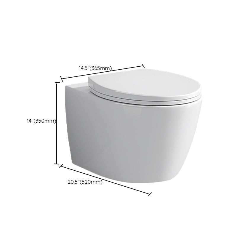 Modern Ceramic Flush Toilet Wall Hung Urine Toilet with Slow Close Seat for Washroom Clearhalo 'Bathroom Remodel & Bathroom Fixtures' 'Home Improvement' 'home_improvement' 'home_improvement_toilets' 'Toilets & Bidets' 'Toilets' 7069614