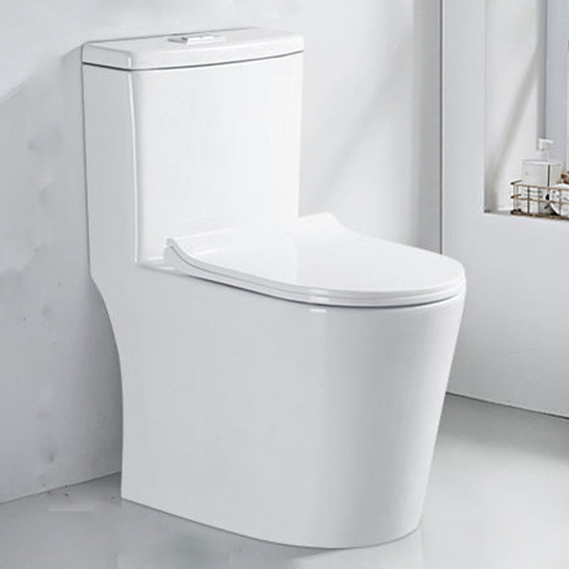 Modern White Ceramic Flush Toilet Floor Mount Urine Toilet for Washroom 14"L x 23"W x 28"H Clearhalo 'Bathroom Remodel & Bathroom Fixtures' 'Home Improvement' 'home_improvement' 'home_improvement_toilets' 'Toilets & Bidets' 'Toilets' 7069618