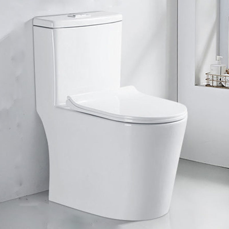 Modern White Ceramic Flush Toilet Floor Mount Urine Toilet for Washroom 14"L x 23"W x 28"H Clearhalo 'Bathroom Remodel & Bathroom Fixtures' 'Home Improvement' 'home_improvement' 'home_improvement_toilets' 'Toilets & Bidets' 'Toilets' 7069618