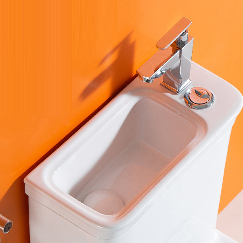 Modern Ceramic Flush Toilet Floor Mount Urine Toilet with Wash Basin for Washroom Clearhalo 'Bathroom Remodel & Bathroom Fixtures' 'Home Improvement' 'home_improvement' 'home_improvement_toilets' 'Toilets & Bidets' 'Toilets' 7069679