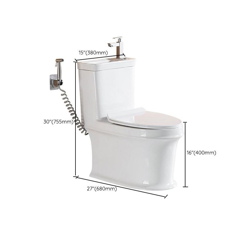 Modern Ceramic Flush Toilet Floor Mount Urine Toilet with Wash Basin for Washroom Clearhalo 'Bathroom Remodel & Bathroom Fixtures' 'Home Improvement' 'home_improvement' 'home_improvement_toilets' 'Toilets & Bidets' 'Toilets' 7069684