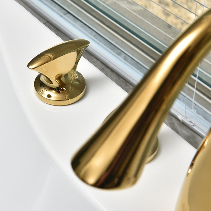 White Oval Bath Freestanding Acrylic Soaking Handles Included Modern Bathtub Clearhalo 'Bathroom Remodel & Bathroom Fixtures' 'Bathtubs' 'Home Improvement' 'home_improvement' 'home_improvement_bathtubs' 'Showers & Bathtubs' 7069780