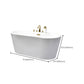 White Oval Bath Freestanding Acrylic Soaking Handles Included Modern Bathtub Clearhalo 'Bathroom Remodel & Bathroom Fixtures' 'Bathtubs' 'Home Improvement' 'home_improvement' 'home_improvement_bathtubs' 'Showers & Bathtubs' 7069783