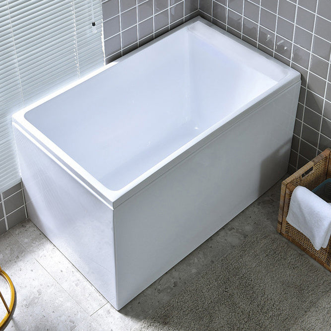 Freestanding Acrylic Bath Soaking White Modern Modern Center Bathtub Right Tub Clearhalo 'Bathroom Remodel & Bathroom Fixtures' 'Bathtubs' 'Home Improvement' 'home_improvement' 'home_improvement_bathtubs' 'Showers & Bathtubs' 7069828