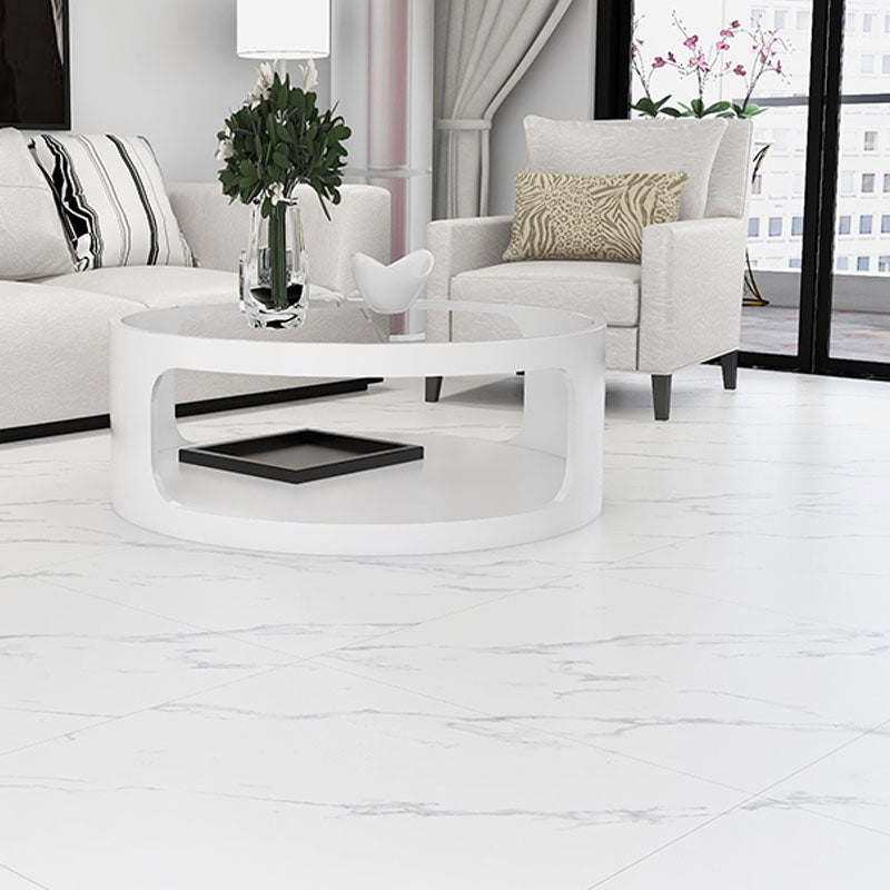 Indoor Flooring Vinyl Peel and Stick Marble Print Square Flooring Vinyl White Clearhalo 'Flooring 'Home Improvement' 'home_improvement' 'home_improvement_vinyl_flooring' 'Vinyl Flooring' 'vinyl_flooring' Walls and Ceiling' 7078144