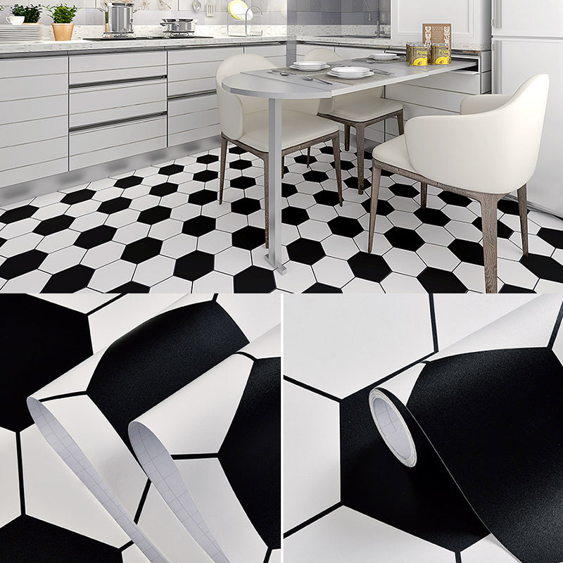 Classic Vinyl Floor Planks Peel & Stick Wood Look Vinyl Plank Flooring White-Black 2' x 6'7" Clearhalo 'Flooring 'Home Improvement' 'home_improvement' 'home_improvement_vinyl_flooring' 'Vinyl Flooring' 'vinyl_flooring' Walls and Ceiling' 7078233