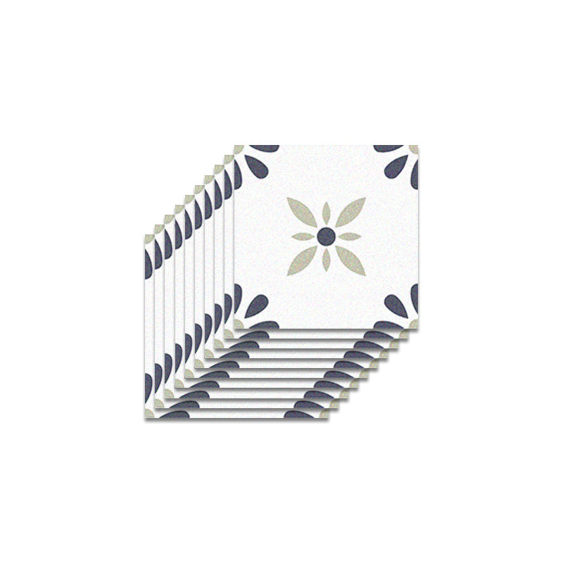 Modern Floor Tile Peel and Stick Ceramic Pattern PVC Flooring Light Green White Clearhalo 'Flooring 'Home Improvement' 'home_improvement' 'home_improvement_vinyl_flooring' 'Vinyl Flooring' 'vinyl_flooring' Walls and Ceiling' 7078264