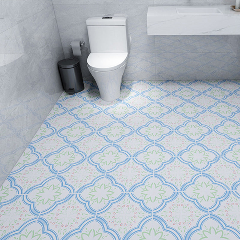 Modern Vinyl Floor Planks Peel and Stick Geometric Printed PVC Flooring Light Blue Clearhalo 'Flooring 'Home Improvement' 'home_improvement' 'home_improvement_vinyl_flooring' 'Vinyl Flooring' 'vinyl_flooring' Walls and Ceiling' 7078286
