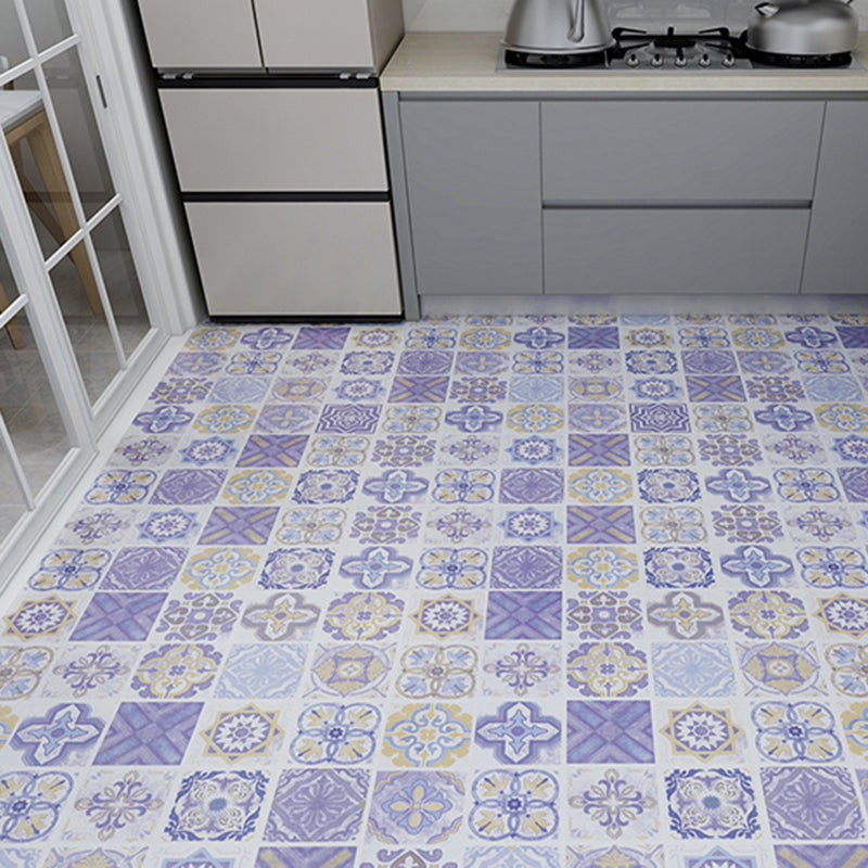 Modern Vinyl Floor Planks Peel and Stick Geometric Printed PVC Flooring White-Purple Clearhalo 'Flooring 'Home Improvement' 'home_improvement' 'home_improvement_vinyl_flooring' 'Vinyl Flooring' 'vinyl_flooring' Walls and Ceiling' 7078287