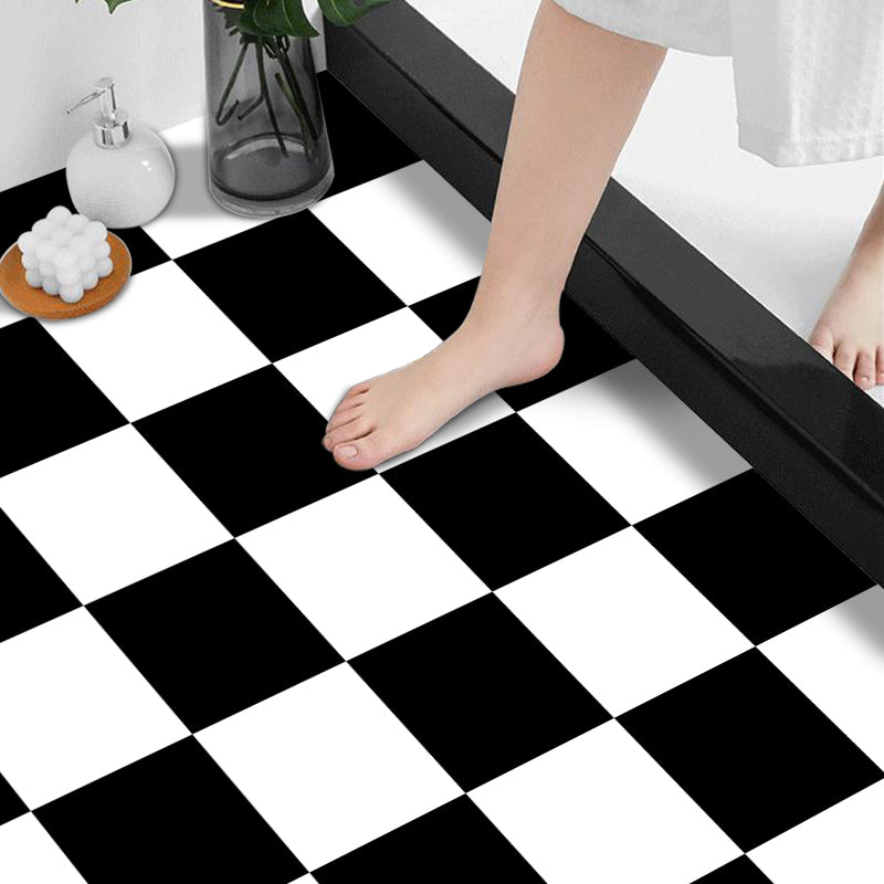 Modern Vinyl Floor Planks Lattice Pattern Peel and Stick Vinyl Plank Flooring Black White Clearhalo 'Flooring 'Home Improvement' 'home_improvement' 'home_improvement_vinyl_flooring' 'Vinyl Flooring' 'vinyl_flooring' Walls and Ceiling' 7078317