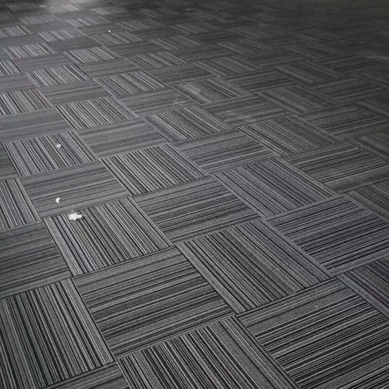 Modern Carpet Tiles Self Adhesive Level Loop Stain Resistant Carpet Tile Smoke Gray 1 Set for Wallboard (32 Pieces * 1) Asphalt Clearhalo 'Carpet Tiles & Carpet Squares' 'carpet_tiles_carpet_squares' 'Flooring 'Home Improvement' 'home_improvement' 'home_improvement_carpet_tiles_carpet_squares' Walls and Ceiling' 7078383