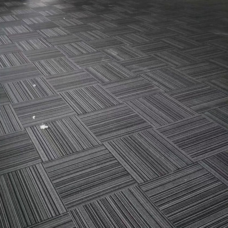 Modern Carpet Tiles Self Adhesive Level Loop Stain Resistant Carpet Tile Smoke Gray 1 Set for Wallboard (32 Pieces * 1) Asphalt Clearhalo 'Carpet Tiles & Carpet Squares' 'carpet_tiles_carpet_squares' 'Flooring 'Home Improvement' 'home_improvement' 'home_improvement_carpet_tiles_carpet_squares' Walls and Ceiling' 7078383