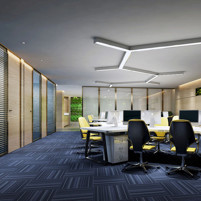 Modern Carpet Tiles Self Adhesive Level Loop Stain Resistant Carpet Tile Navy 1 Set for Wallboard (32 Pieces * 1) Vinyl Clearhalo 'Carpet Tiles & Carpet Squares' 'carpet_tiles_carpet_squares' 'Flooring 'Home Improvement' 'home_improvement' 'home_improvement_carpet_tiles_carpet_squares' Walls and Ceiling' 7078388