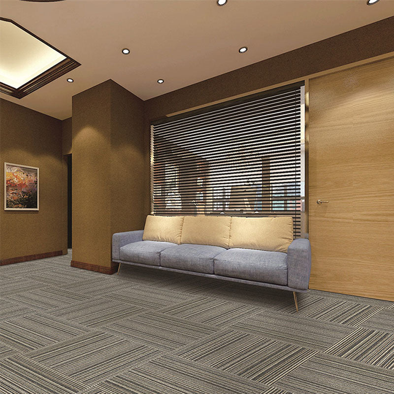 Modern Carpet Tiles Self Adhesive Level Loop Stain Resistant Carpet Tile Gray-Khaki 1 Set for Wallboard (32 Pieces * 1) Vinyl Clearhalo 'Carpet Tiles & Carpet Squares' 'carpet_tiles_carpet_squares' 'Flooring 'Home Improvement' 'home_improvement' 'home_improvement_carpet_tiles_carpet_squares' Walls and Ceiling' 7078396