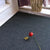 Modern Carpet Tiles Self Adhesive Level Loop Stain Resistant Carpet Tile Black-Dark Gray 1 Set for Wallboard (32 Pieces * 1) Asphalt Clearhalo 'Carpet Tiles & Carpet Squares' 'carpet_tiles_carpet_squares' 'Flooring 'Home Improvement' 'home_improvement' 'home_improvement_carpet_tiles_carpet_squares' Walls and Ceiling' 7078405