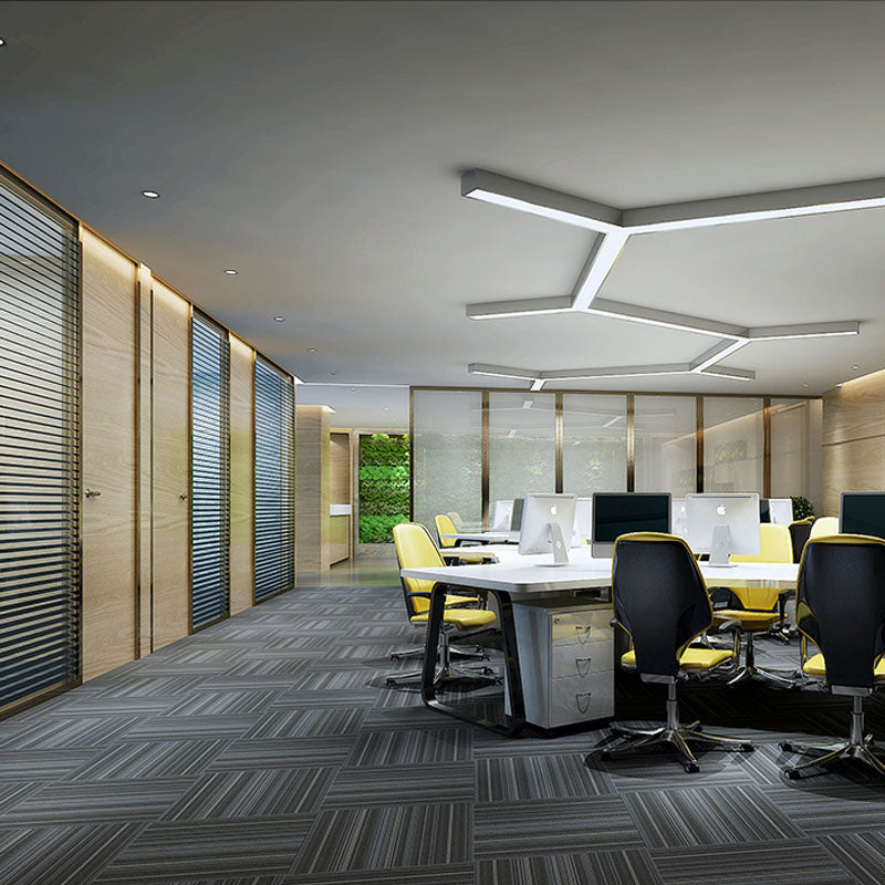 Modern Carpet Tiles Self Adhesive Level Loop Stain Resistant Carpet Tile Dark Heather Gray-Black 1 Set for Wallboard (32 Pieces * 1) Vinyl Clearhalo 'Carpet Tiles & Carpet Squares' 'carpet_tiles_carpet_squares' 'Flooring 'Home Improvement' 'home_improvement' 'home_improvement_carpet_tiles_carpet_squares' Walls and Ceiling' 7078407