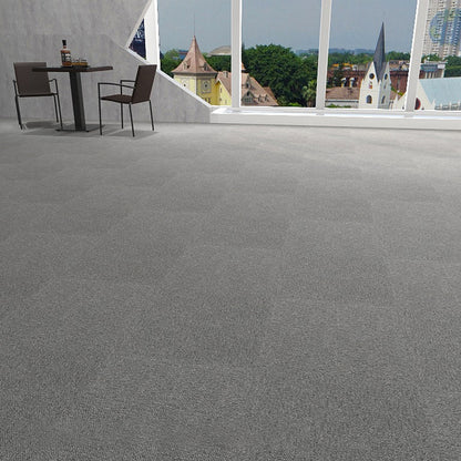 Office Loose Lay Carpet Tiles Dark Color Non-Skid Level Loop Carpet Tile Grey Clearhalo 'Carpet Tiles & Carpet Squares' 'carpet_tiles_carpet_squares' 'Flooring 'Home Improvement' 'home_improvement' 'home_improvement_carpet_tiles_carpet_squares' Walls and Ceiling' 7078419