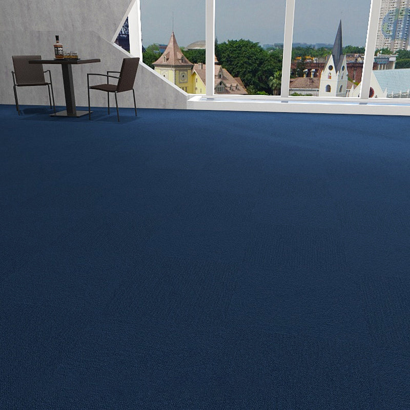 Office Loose Lay Carpet Tiles Dark Color Non-Skid Level Loop Carpet Tile Dark Blue Clearhalo 'Carpet Tiles & Carpet Squares' 'carpet_tiles_carpet_squares' 'Flooring 'Home Improvement' 'home_improvement' 'home_improvement_carpet_tiles_carpet_squares' Walls and Ceiling' 7078433