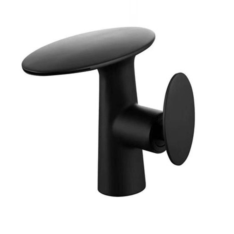 Modern Faucet Waterfall Spout Single Hole Lever Handle Bathroom Faucet Black Clearhalo 'Bathroom Remodel & Bathroom Fixtures' 'Bathroom Sink Faucets' 'Bathroom Sinks & Faucet Components' 'bathroom_sink_faucets' 'Home Improvement' 'home_improvement' 'home_improvement_bathroom_sink_faucets' 7078479