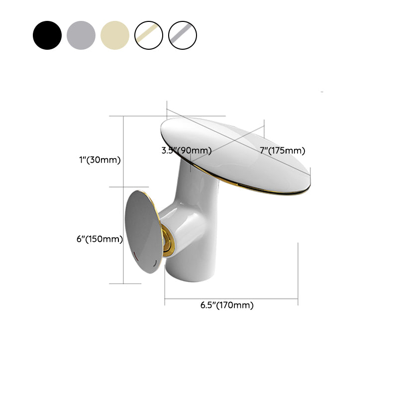 Modern Faucet Waterfall Spout Single Hole Lever Handle Bathroom Faucet Clearhalo 'Bathroom Remodel & Bathroom Fixtures' 'Bathroom Sink Faucets' 'Bathroom Sinks & Faucet Components' 'bathroom_sink_faucets' 'Home Improvement' 'home_improvement' 'home_improvement_bathroom_sink_faucets' 7078492