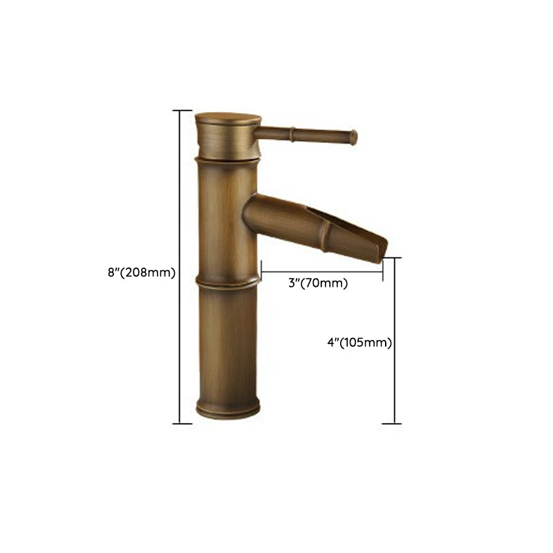 Farmhouse Style Vessel Sink Bathroom Faucet Circular Brass Faucet Clearhalo 'Bathroom Remodel & Bathroom Fixtures' 'Bathroom Sink Faucets' 'Bathroom Sinks & Faucet Components' 'bathroom_sink_faucets' 'Home Improvement' 'home_improvement' 'home_improvement_bathroom_sink_faucets' 7078572